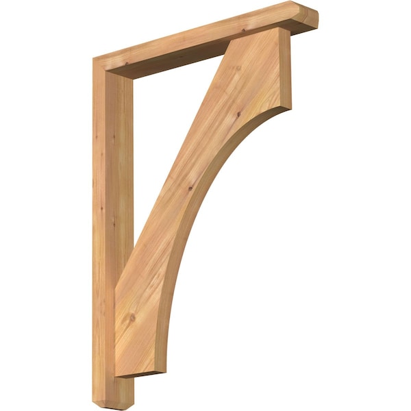 Ekena Millwork Westlake Craftsman Smooth Bracket w/ Offset Brace, Western Red Cedar, 3 1/2"W x 22"D x 30"H BKT0402X22X30WTL04SWR - main